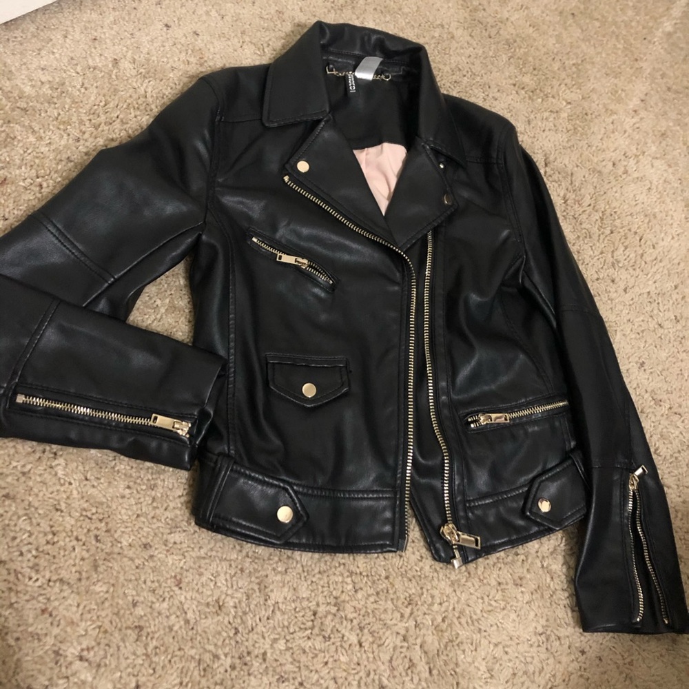Divided H&M Faux Leather Jacker